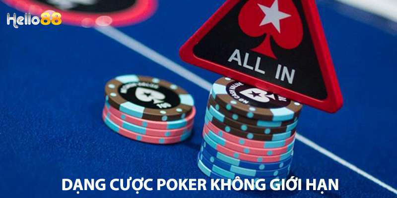 Dạng cược Poker không giới hạn